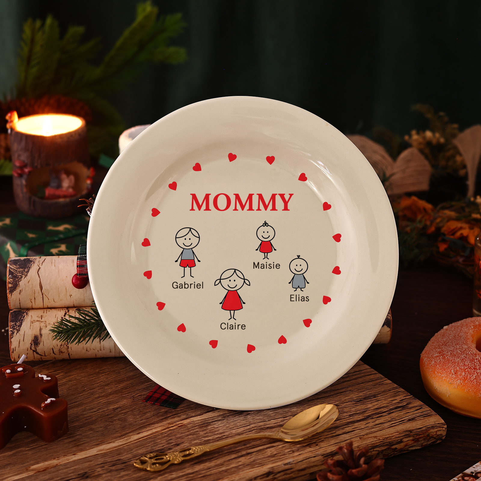 Personalized Christmas Platter Perfect Christmas Gift Serving Platter & Holiday Serving Tray for Families
