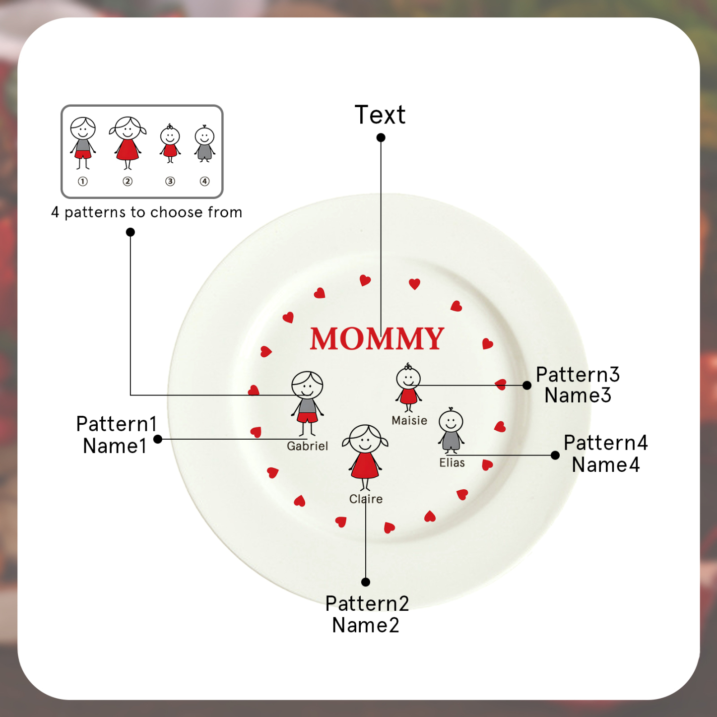 Personalized Christmas Platter Perfect Christmas Gift Serving Platter & Holiday Serving Tray for Families