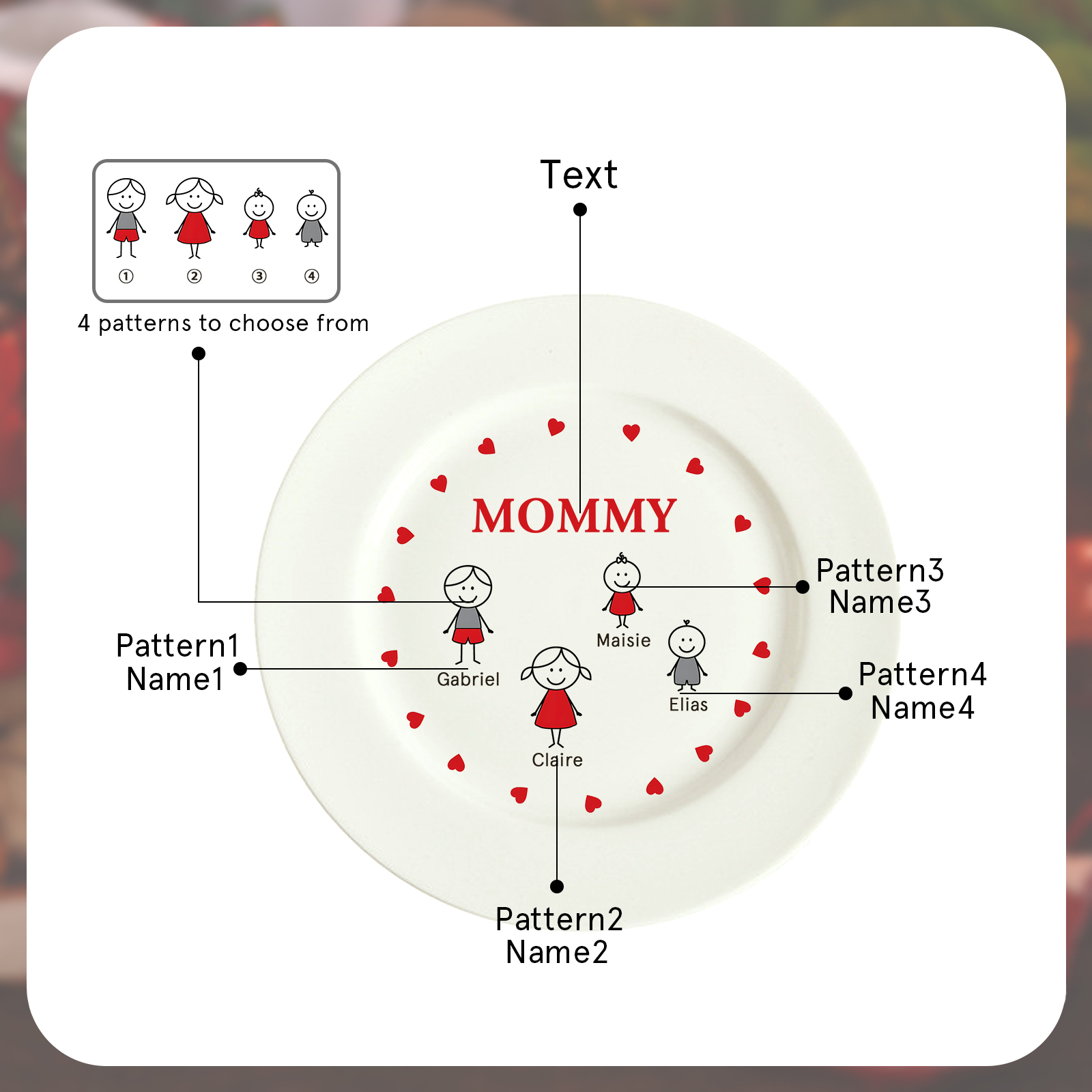 Personalized Christmas Platter Perfect Christmas Gift Serving Platter & Holiday Serving Tray for Families