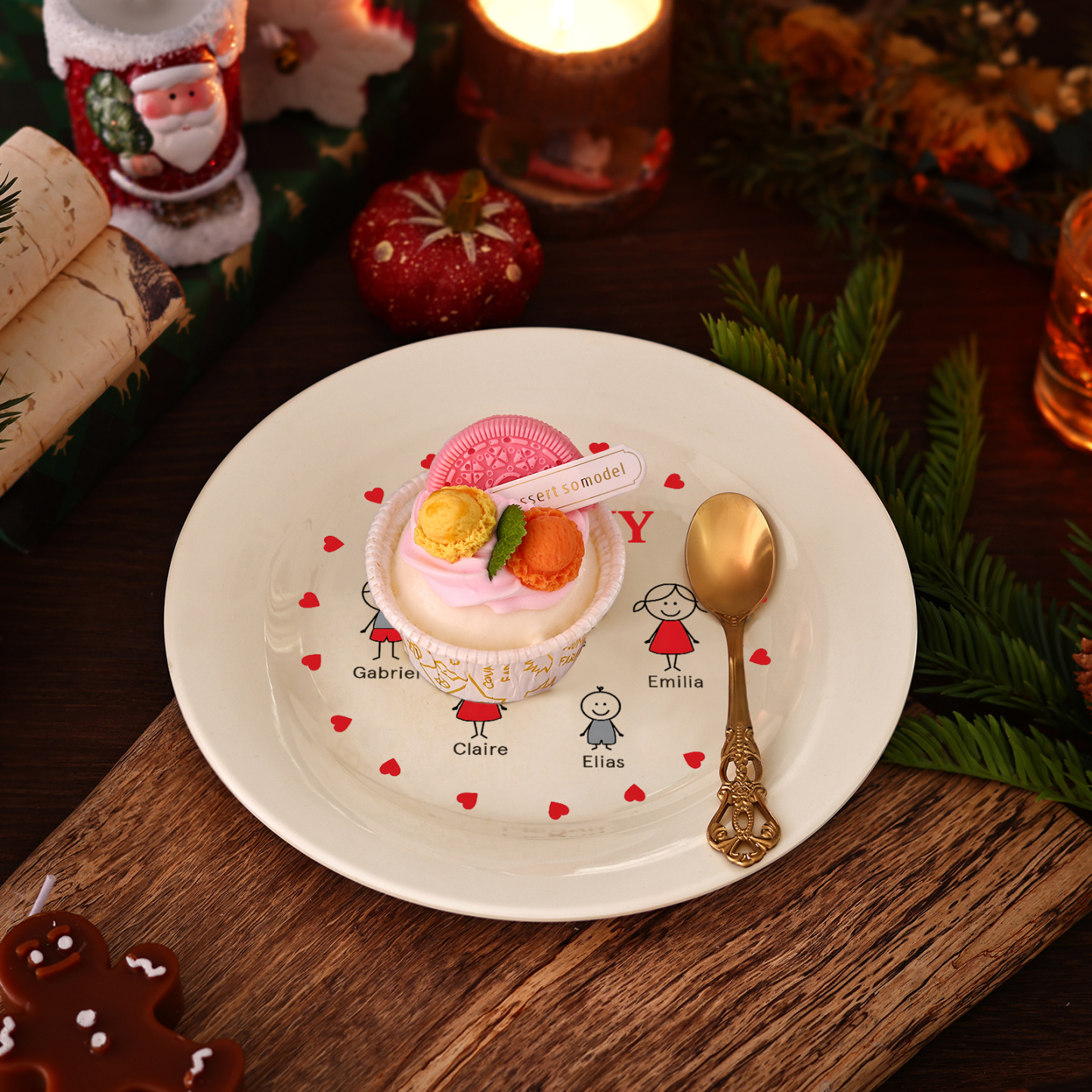 Personalized Christmas Platter Unique Family Serving Tray for the Holidays