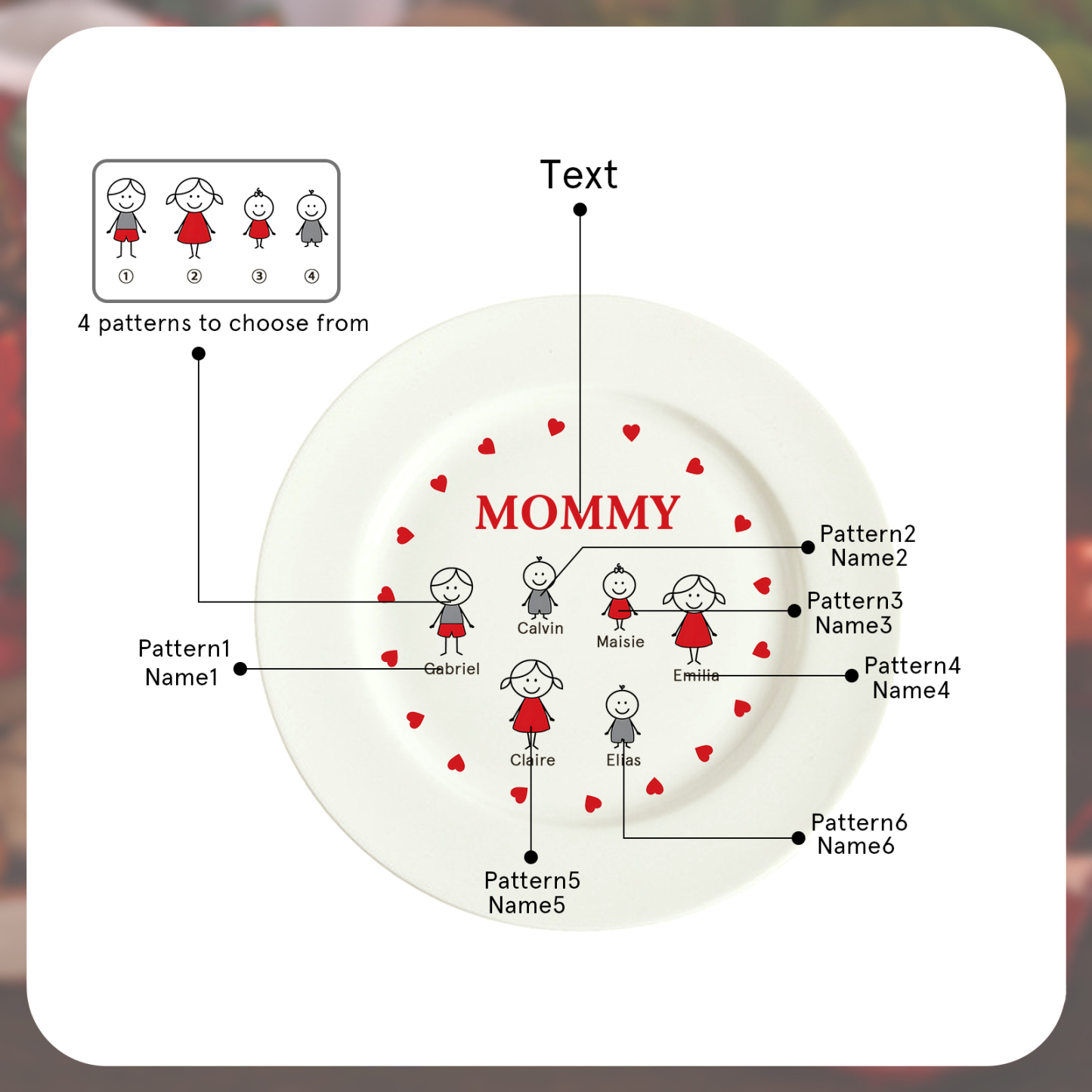 Personalized Christmas Platter Custom Family Serving Tray Ideal Christmas Gift