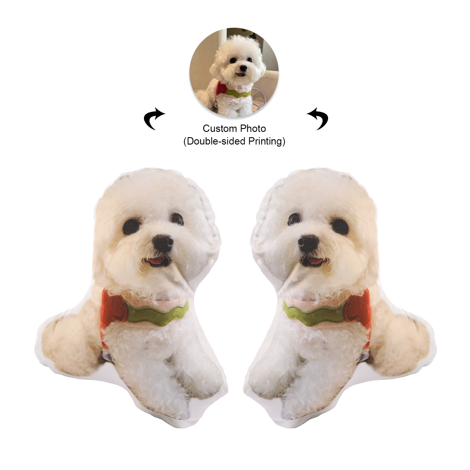 Custom 3D Pet Pillow Personalized Photo Pillow Custom Shape Double Printed Cotton Pillow