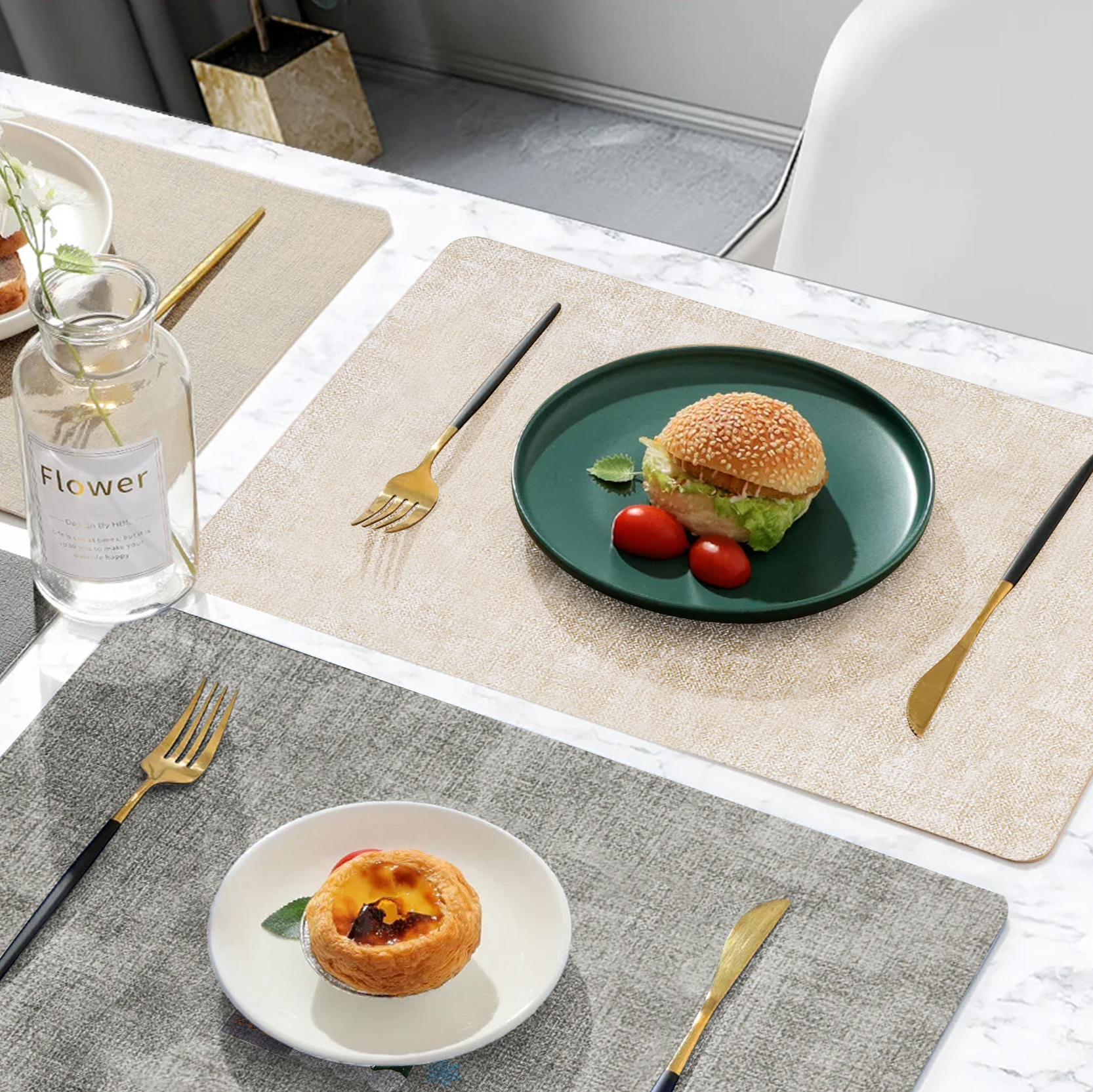 Personalized Christmas Placemats with 2-6 Names and 2 Festive Patterns