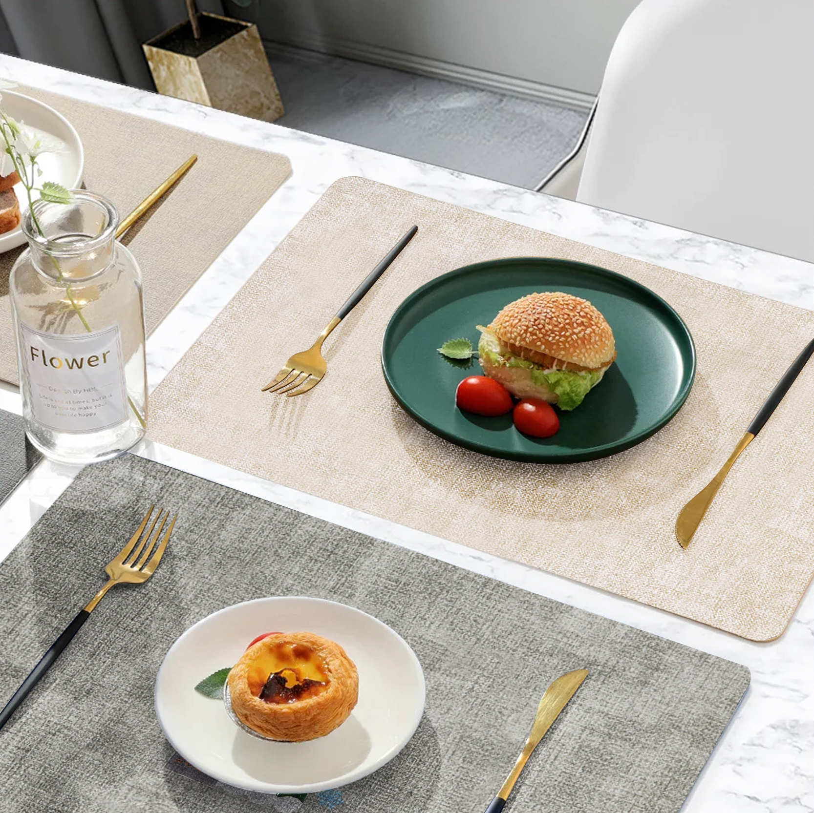 Personalized Christmas Placemats with 2-6 Names and 2 Festive Patterns