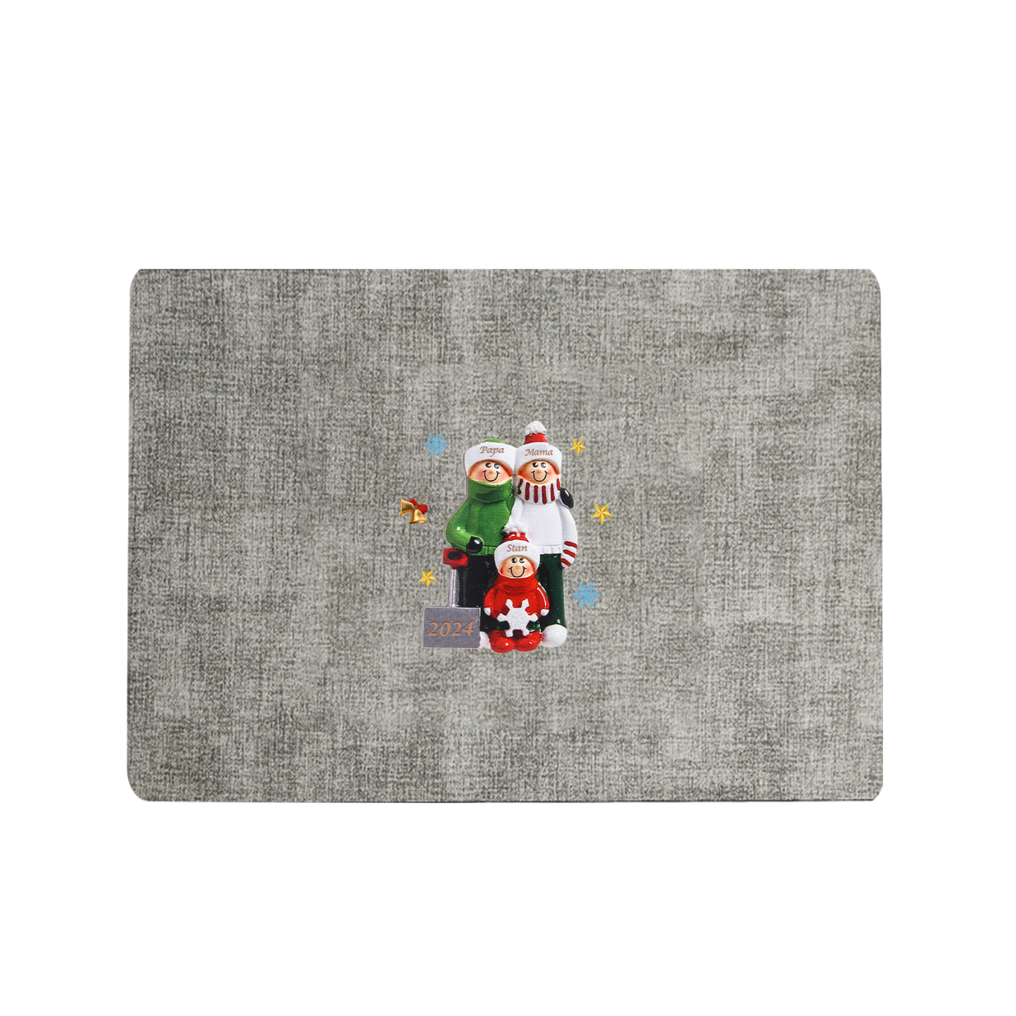 Personalized Christmas Placemats with 2-6 Names and 2 Festive Patterns