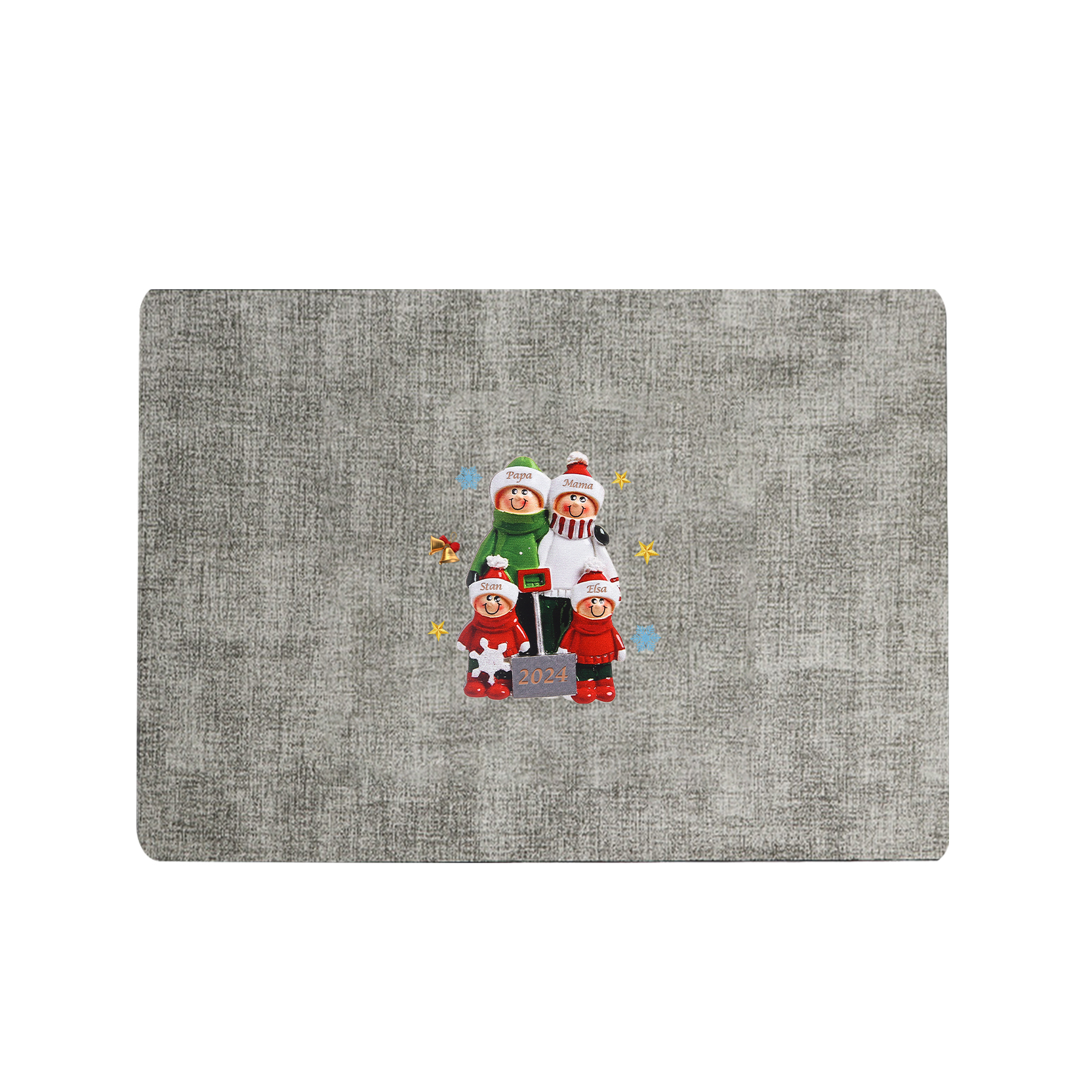 Personalized Christmas Placemats with 2-6 Names and 2 Festive Patterns