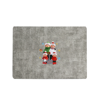 Personalized Christmas Placemats with 2-6 Names and 2 Festive Patterns