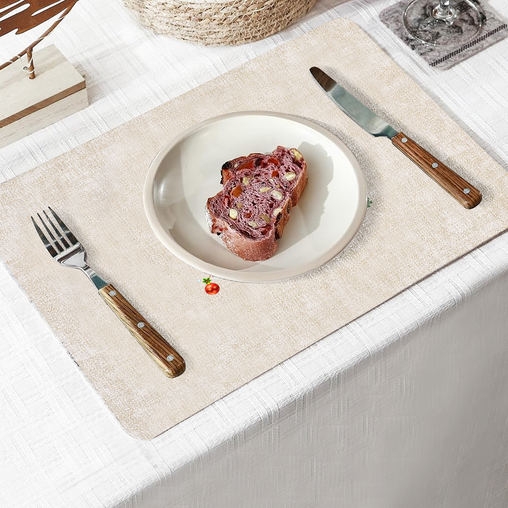 Personalized Christmas Placemats with 2-6 Names and 2 Festive Patterns