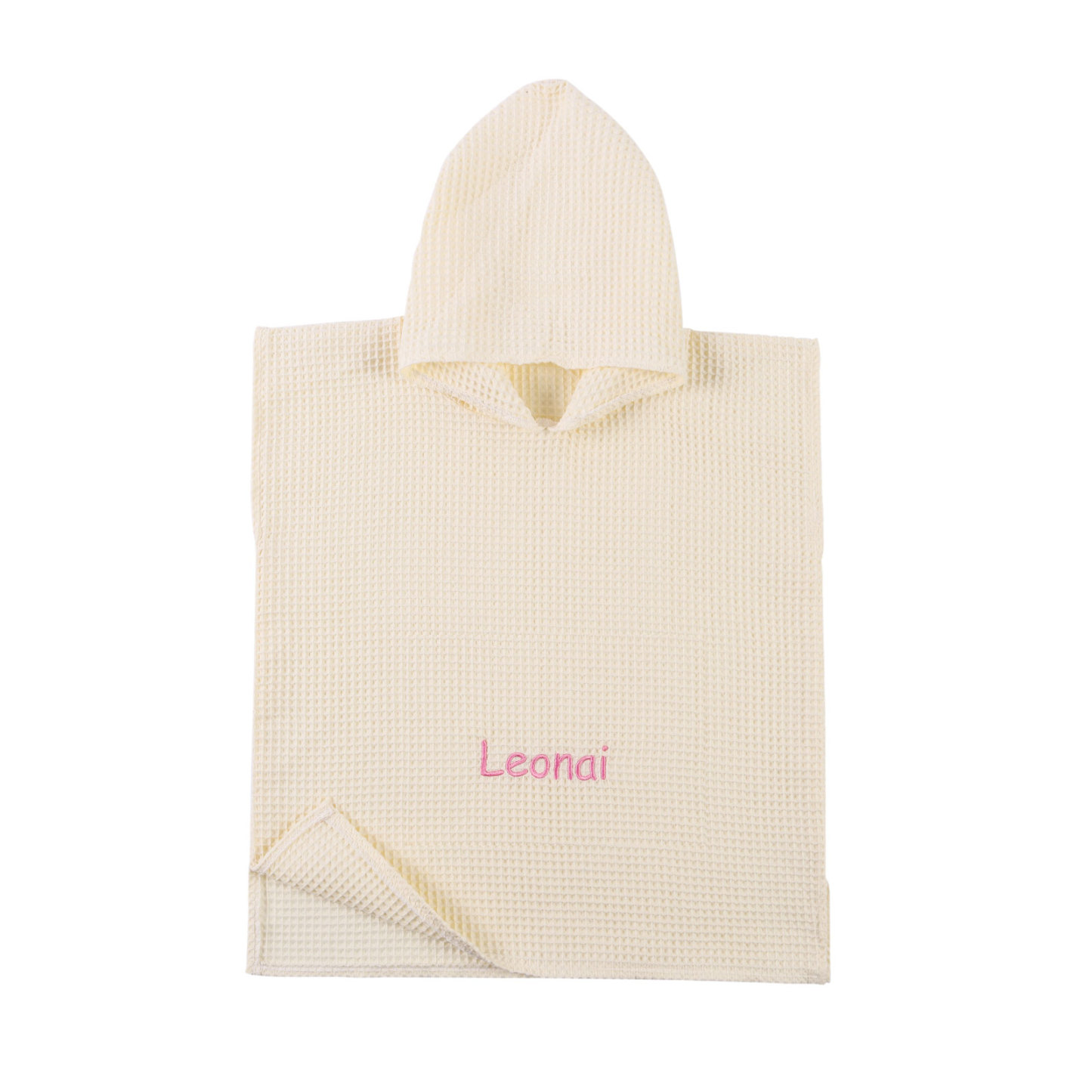 Personalized Name Hooded Baby Poncho Towel Muslin Bath Poncho For Toddler Kids Cotton Waffle Hooded Baby Bath Towels