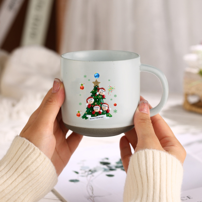 Personalized Christmas Tree Mug with Custom 2-6 Names and Text Perfect Holiday Gift for Family