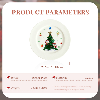 Personalized Christmas Plates for Friends with 2-6 Names A Festive Gift