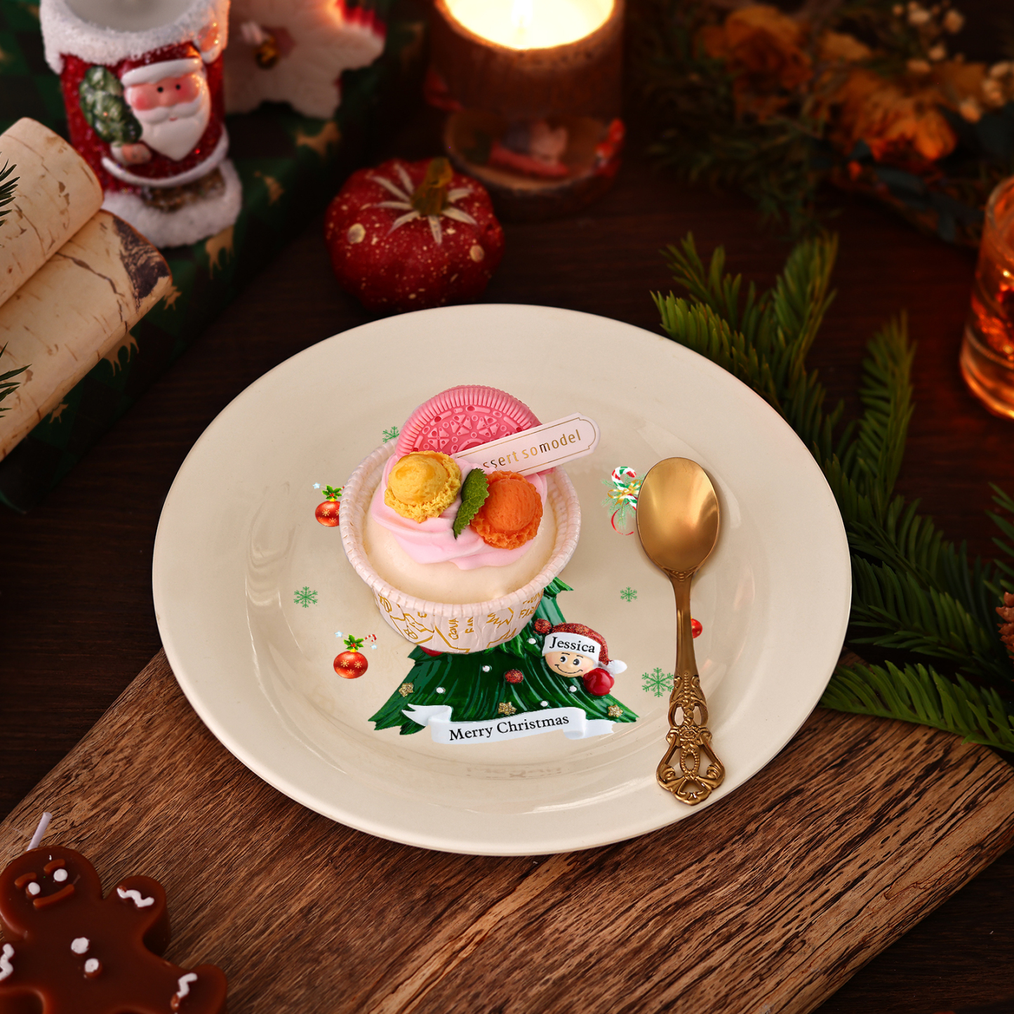 Personalized Christmas Plates for Friends with 2-6 Names A Festive Gift