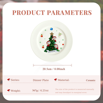 Personalized Christmas Plates for Friends with 2-6 Names A Festive Gift