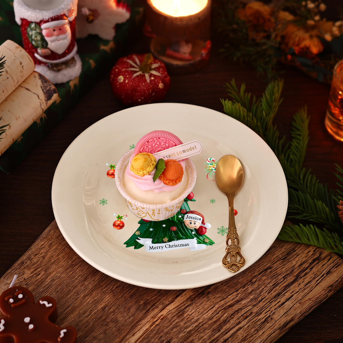 Personalized Christmas Plates for Friends with 2-6 Names A Festive Gift