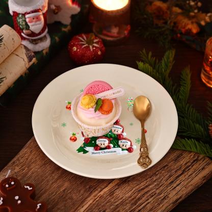 Personalized Christmas Plates for Friends with 2-6 Names A Festive Gift