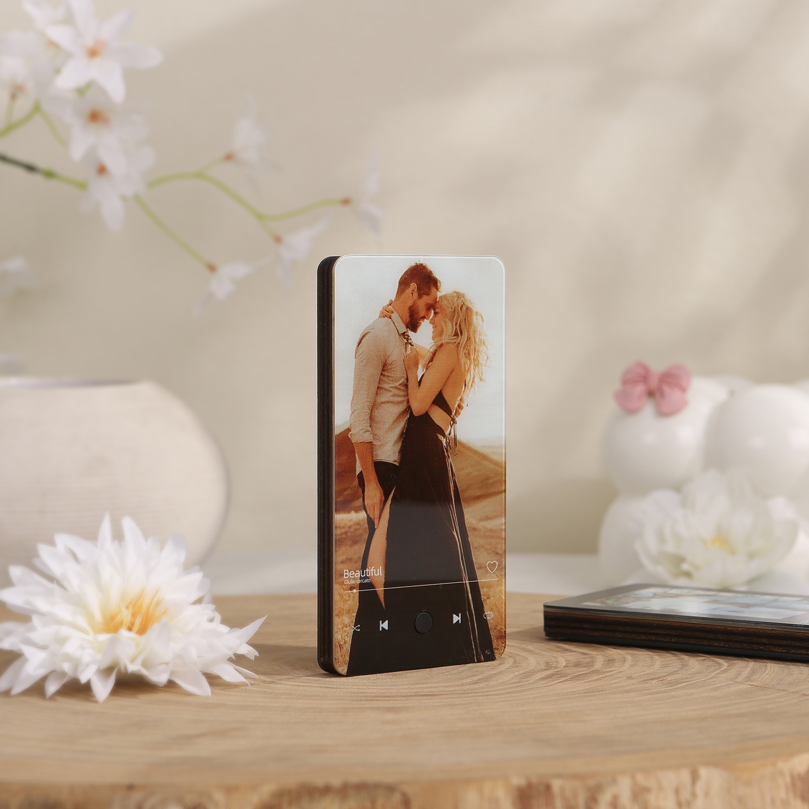 Personalized Fridge Magnet with Music Custom Photo & Song Valentine’s Day Gift for Couples