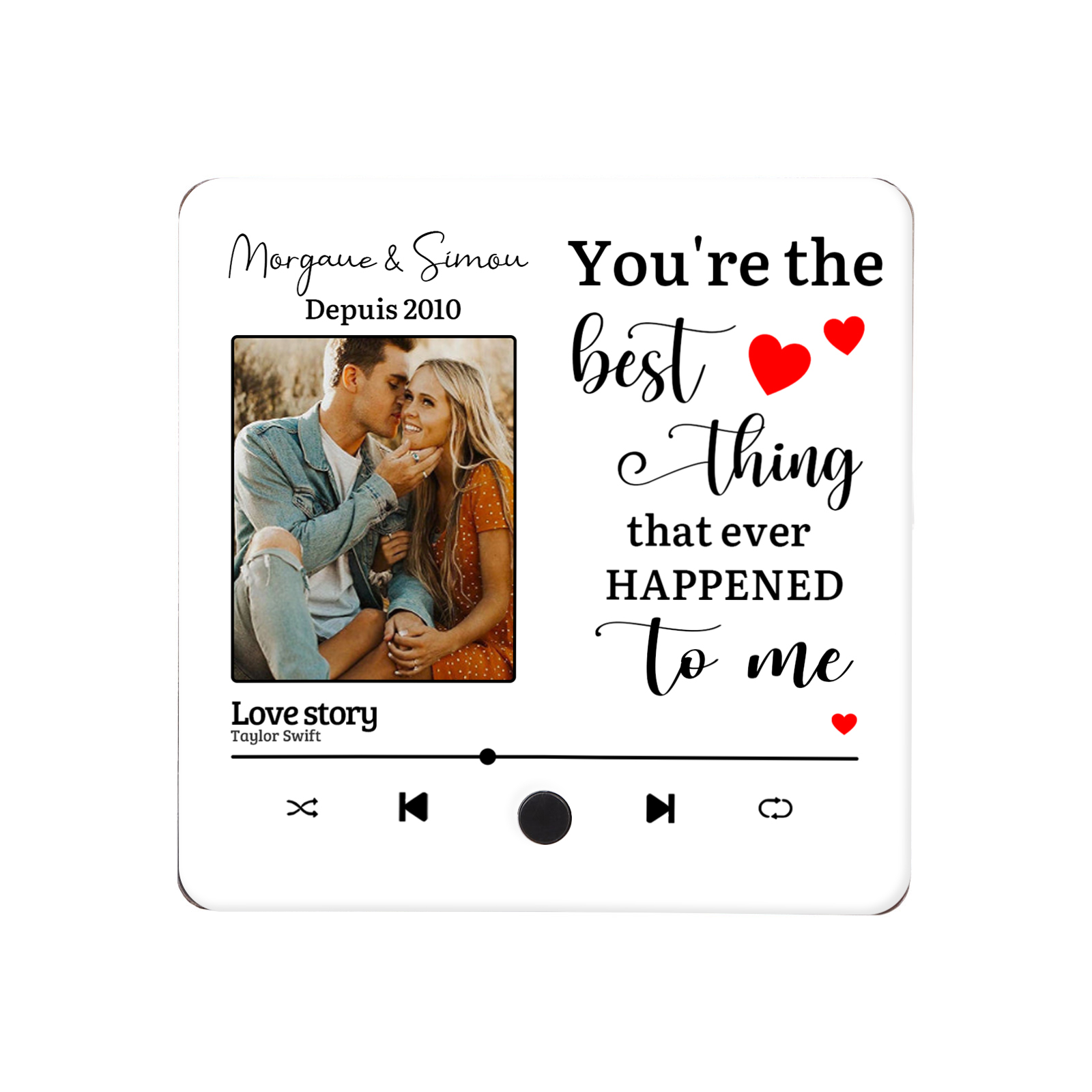 Personalized Music Fridge Magnets You are the Best Thing That Ever Happened to Me Gift for Couples