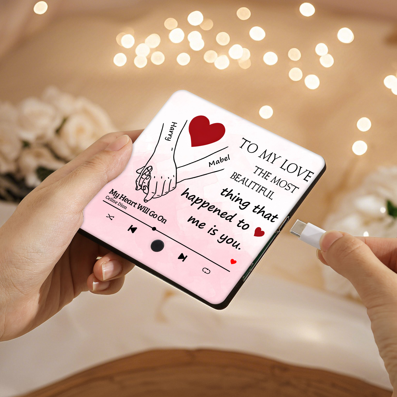 Personalized Fridge Magnet To My Love The Most Beautiful Thing That Happened to Me Is You Valentines Day Gift