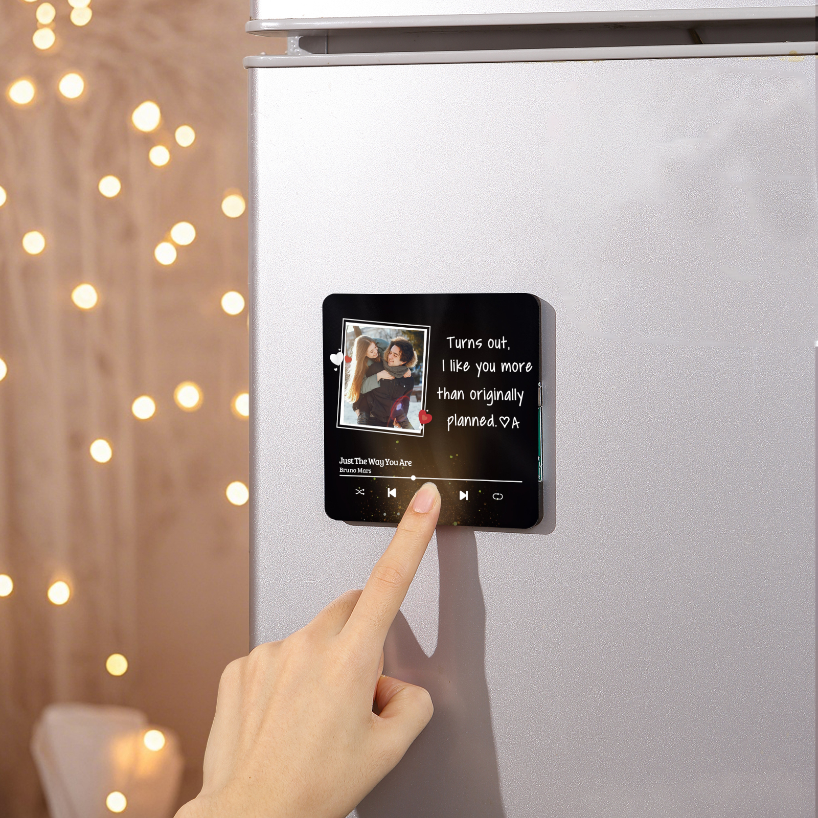 Personalized Fridge Magnet Turns Out I Like You MoreThan Originally Planned Custom Photo Keepsake Gift for Couple