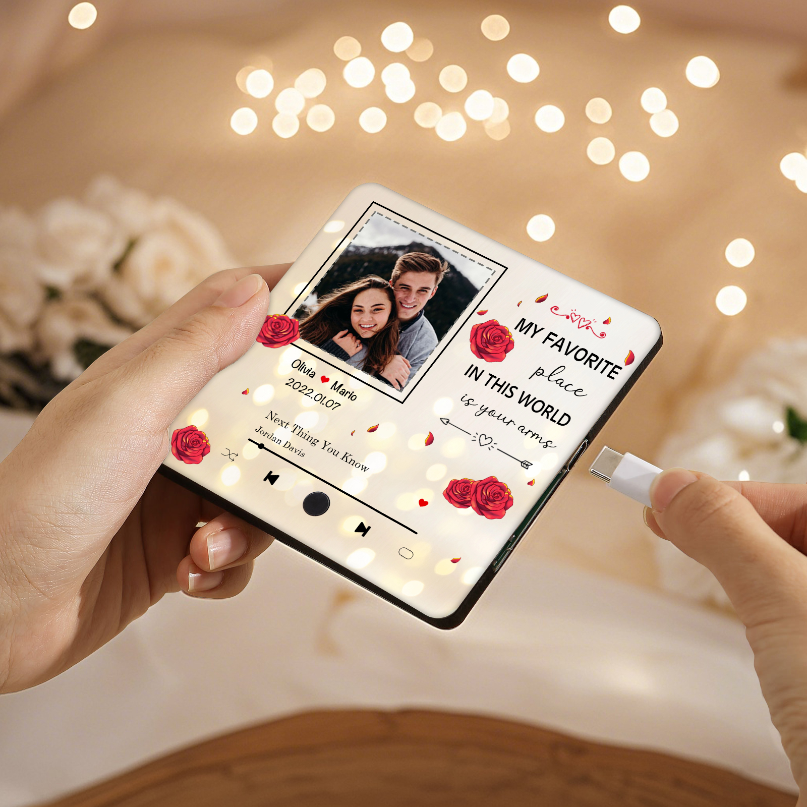 Personalized Fridge Magnet My Favourite Place in This World is Your Arms Gift for Him