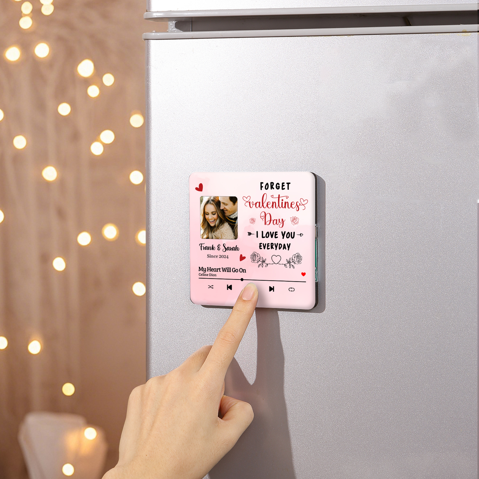 Personalized Photo Fridge Magnets Forget Valentines Day I Love You Every Day Gift for Couples