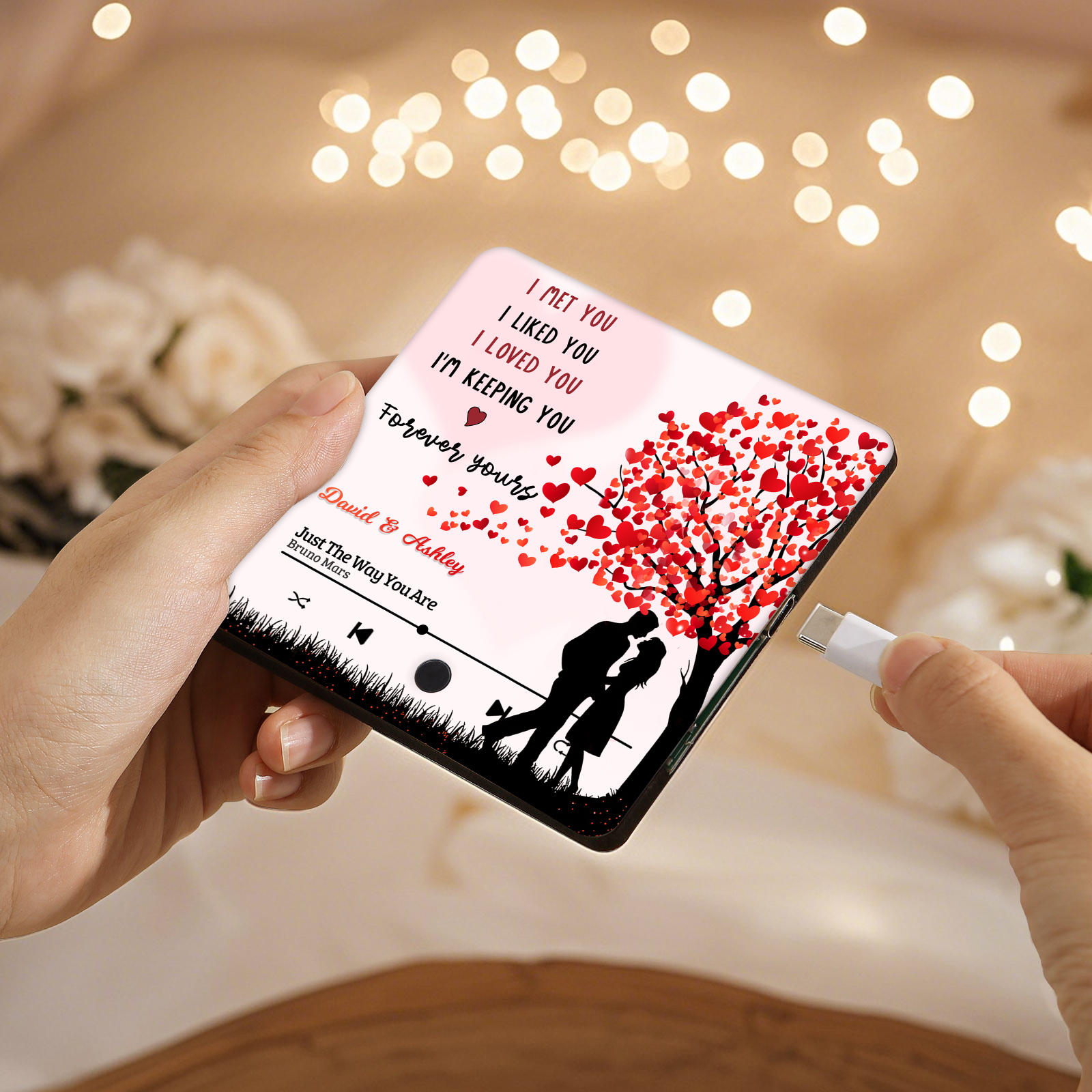 Personalized Fridge Magnet I Met You I Liked You I Loved You I am Keeping You Musical Valentines Day Gift