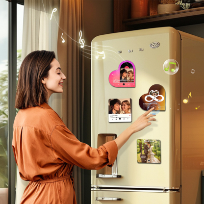 Personalized Heart-Shaped Fridge Magnet A Musical Token of Love Gift for Couple