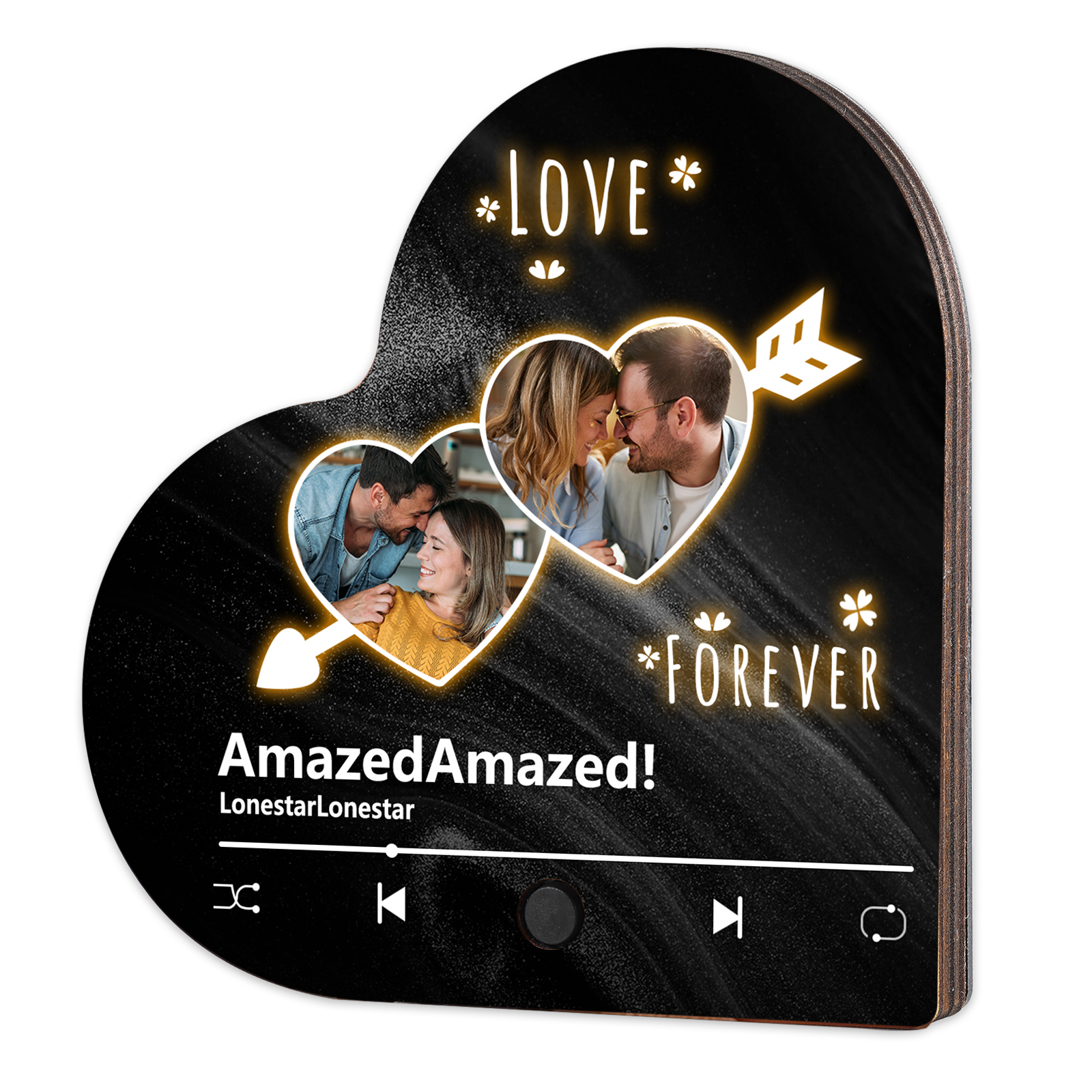 Personalized Heart-Shaped Fridge Magnet An Arrow Through the Heart Valentine’s Day Gift