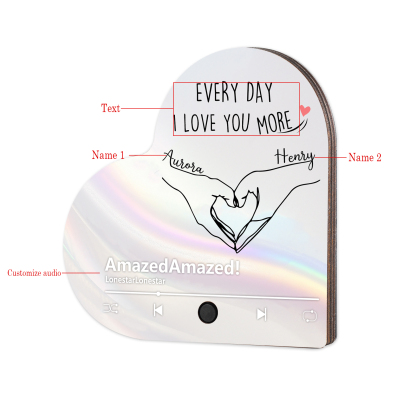 Personalized Heart-Shaped Fridge Magnet Two Hands Make a Heart Valentine’s Day Gift