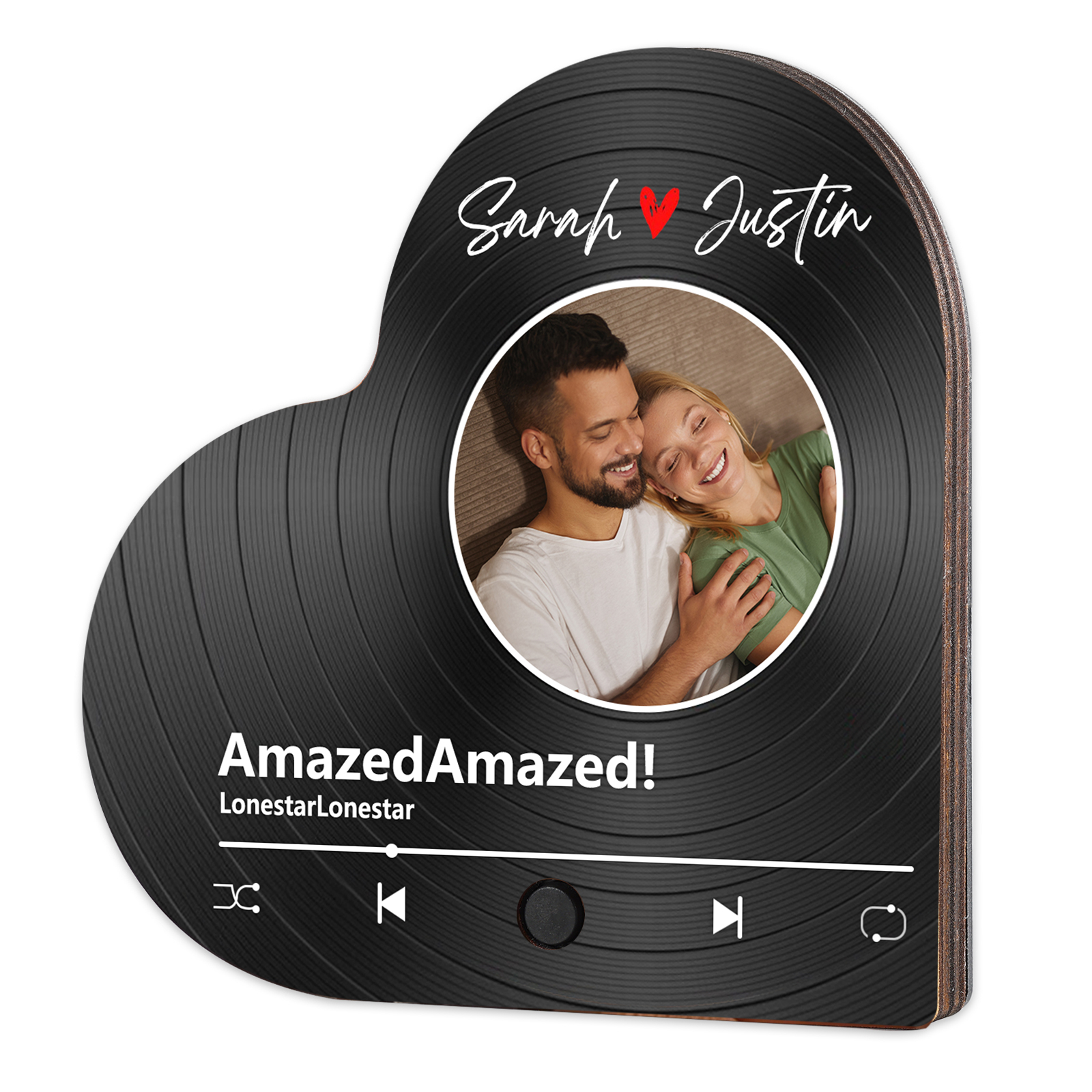 Personalized Heart-Shaped Fridge Magnet Your Love in Music Valentine’s Day Gift