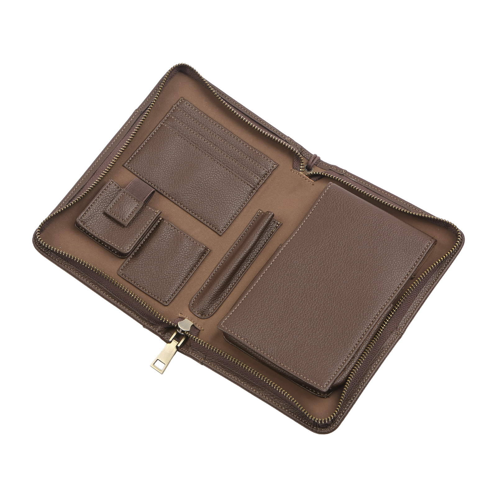 Brown Personalized Leather Wallet Engraved Photo Short Wallet Gifts For Men