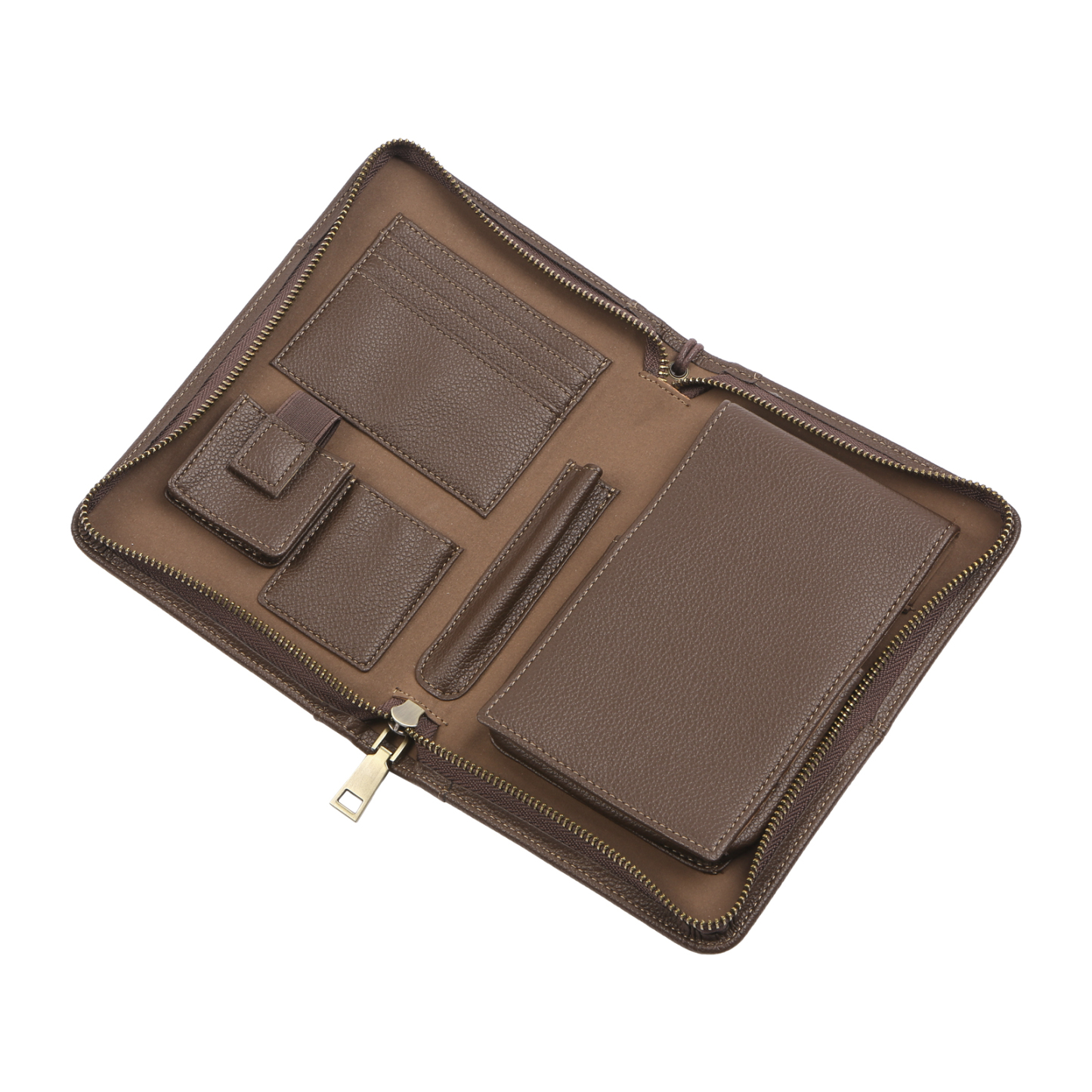 Brown Personalized Leather Wallet Engraved Photo Short Wallet Gifts For Men