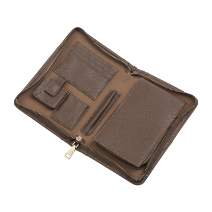 Brown Personalized Leather Wallet Engraved Photo Short Wallet Gifts For Men