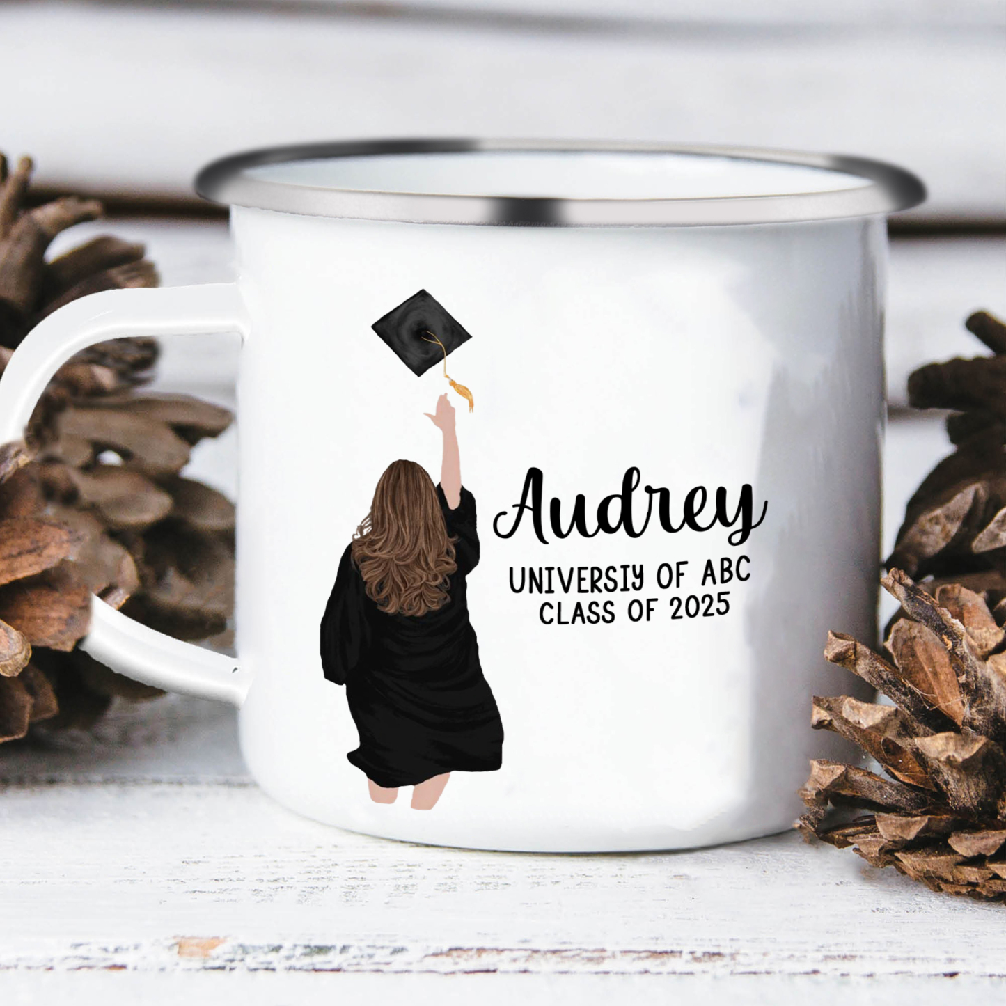 Personalized Graduation Mug with Name, School & Year | Lorajewel
