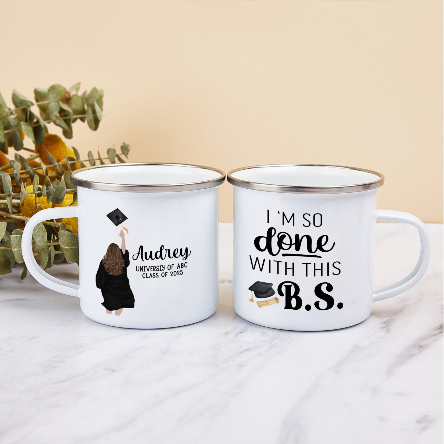 Personalized Graduation Mug with Name, School & Year | Lorajewel