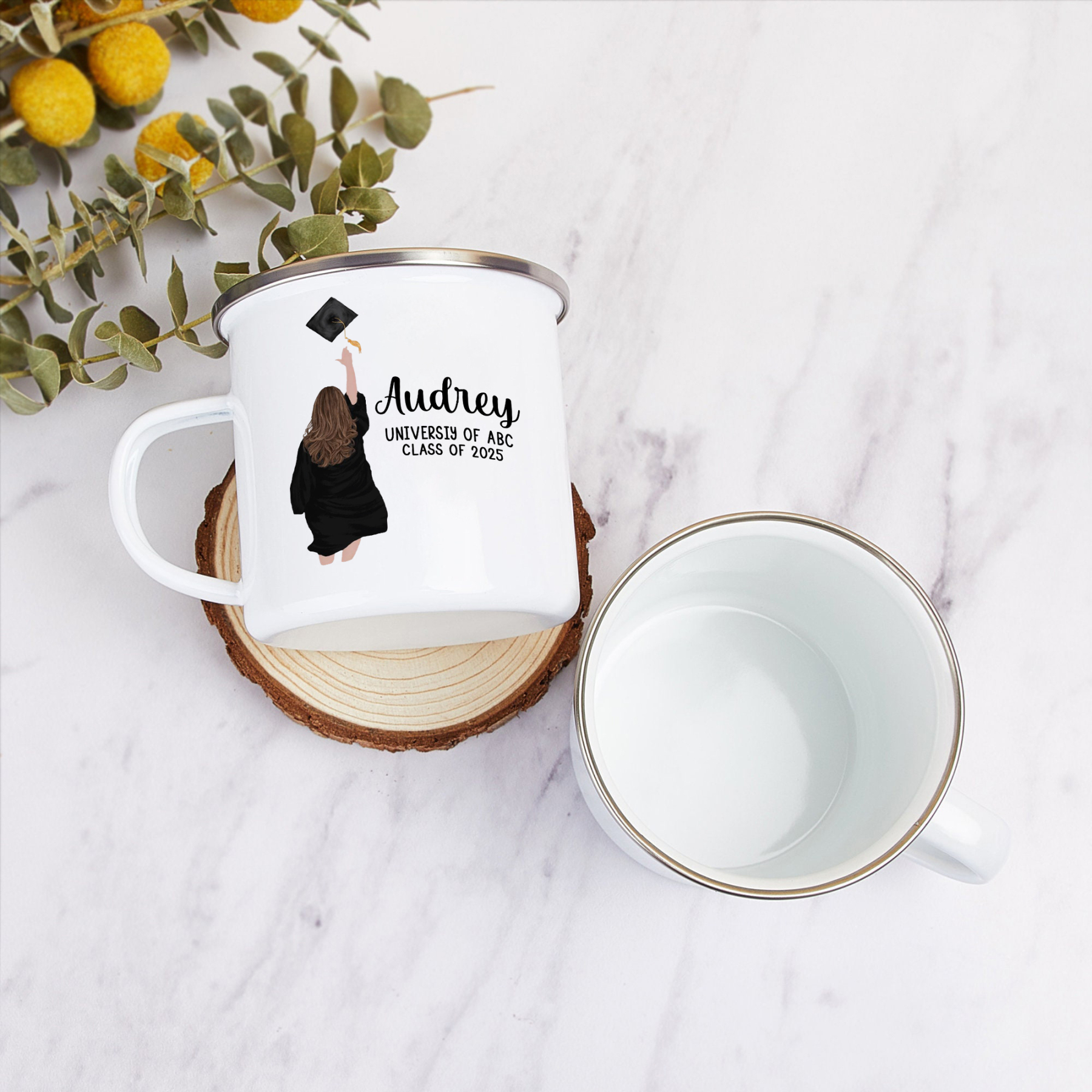 Personalized Graduation Mug with Name, School & Year | Lorajewel