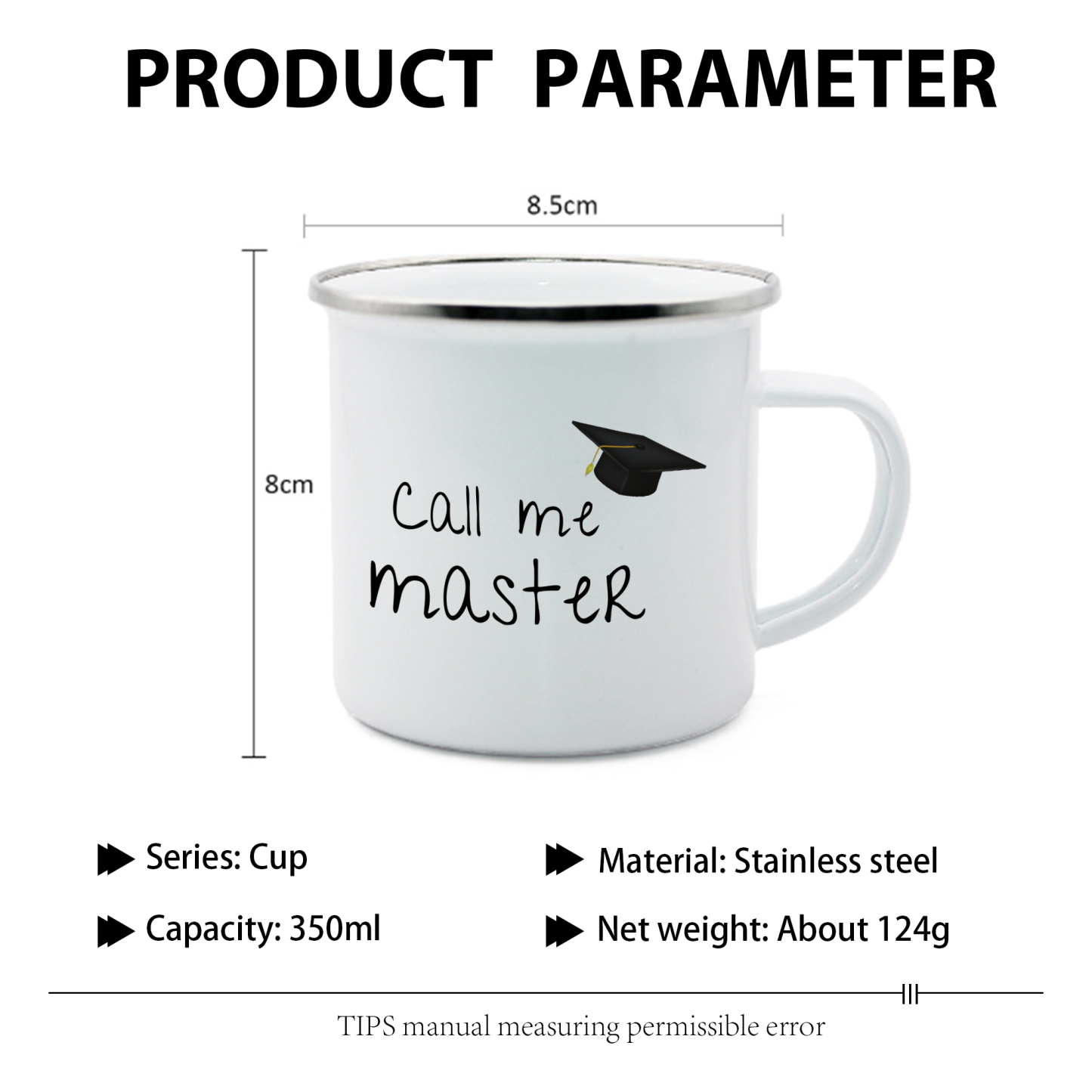 1 Text Personalized Stainless Steel Graduation Mug - Special Gift for Graduation| Lorajewel