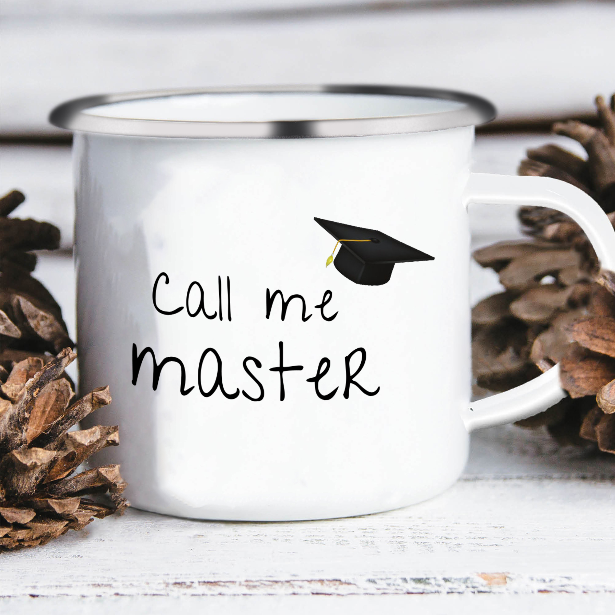 1 Text Personalized Stainless Steel Graduation Mug - Special Gift for Graduation| Lorajewel