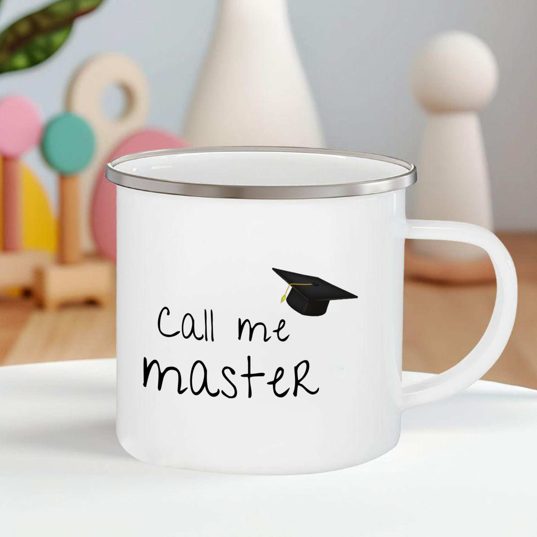 1 Text Personalized Stainless Steel Graduation Mug - Special Gift for Graduation| Lorajewel