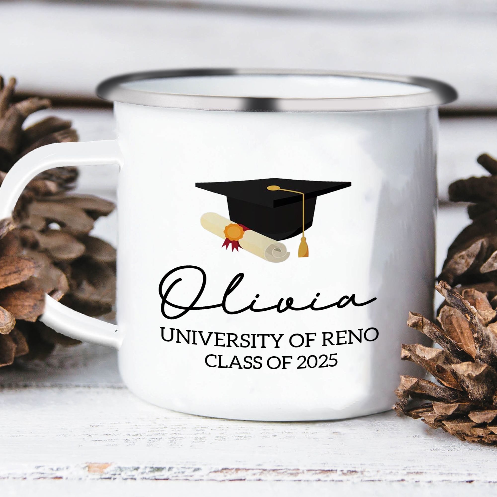 Personalized Graduation Mug with Name, School & Year | Lorajewel