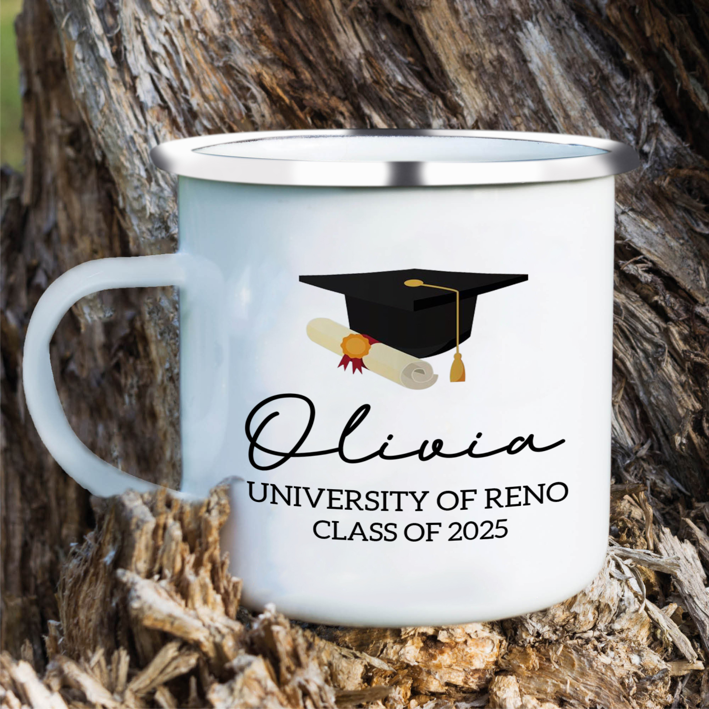 Personalized Graduation Mug with Name, School & Year | Lorajewel