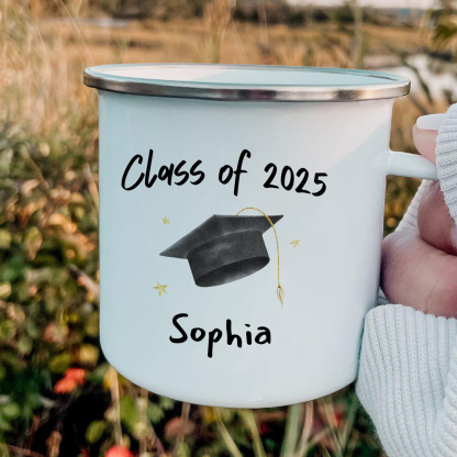 1 Name Personalized Stainless Steel Graduation Mug - Special Gift for Graduation | Lorajewel
