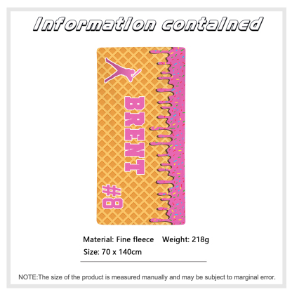 Personalized Beach Towel with Name & Number – Unique Gift for Family | Lorajewel
