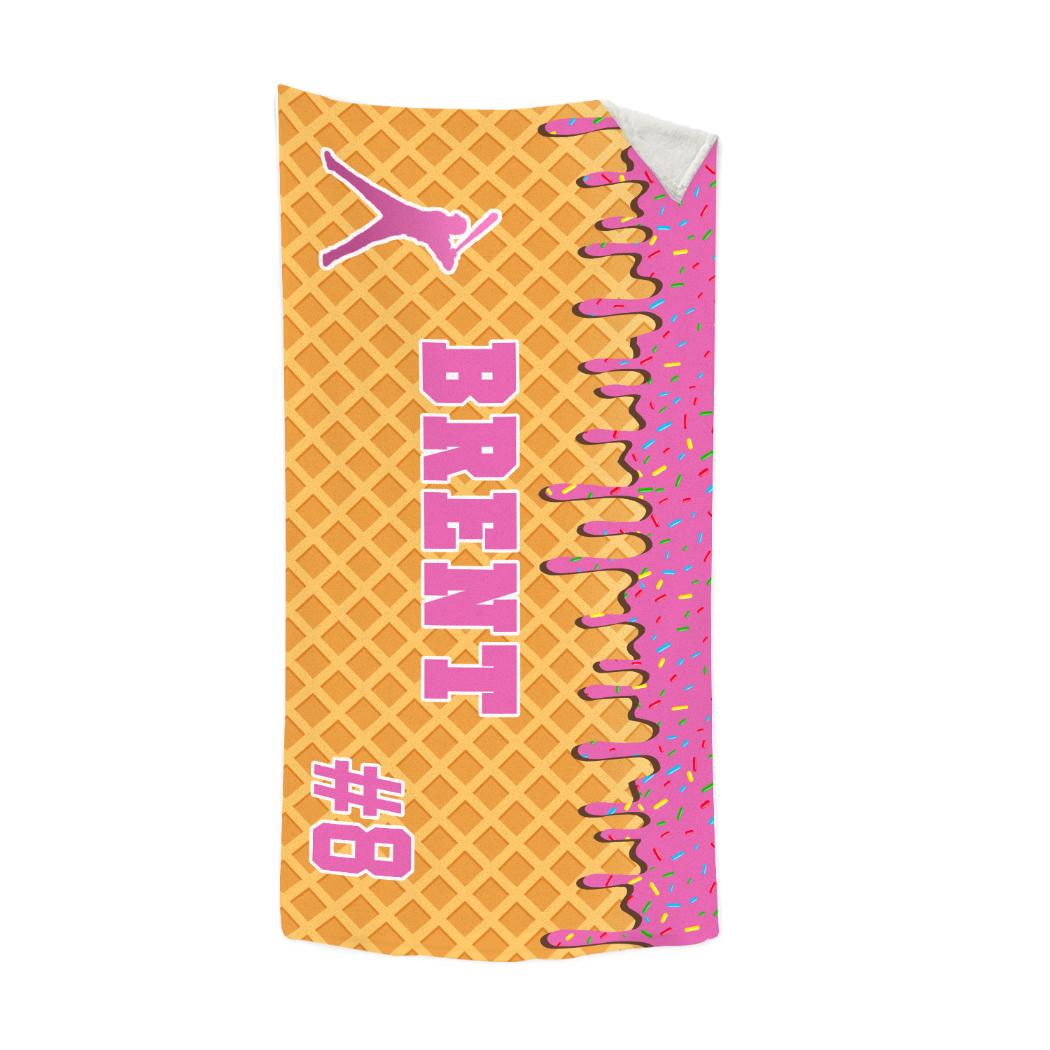 Personalized Beach Towel with Name & Number – Unique Gift for Family | Lorajewel