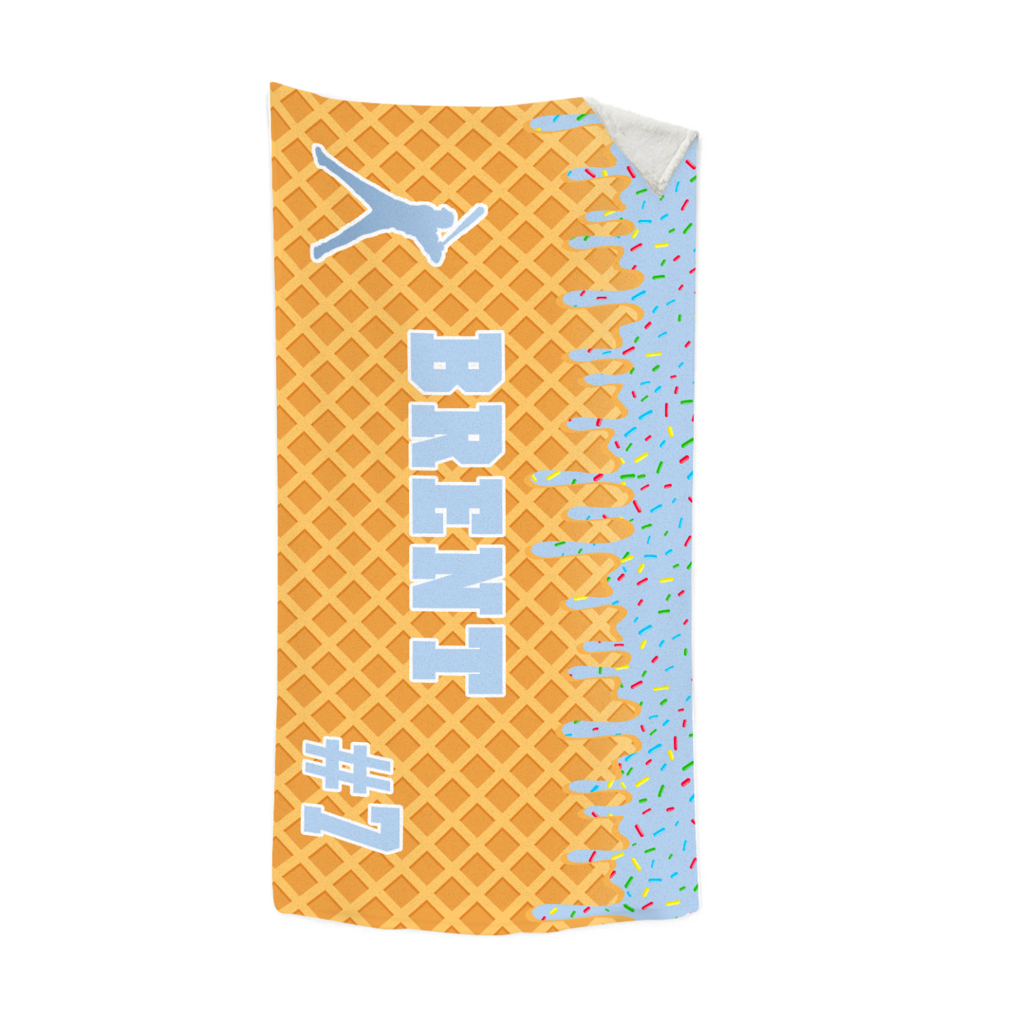 Personalized Beach Towel with Name & Number – Unique Gift for Family | Lorajewel