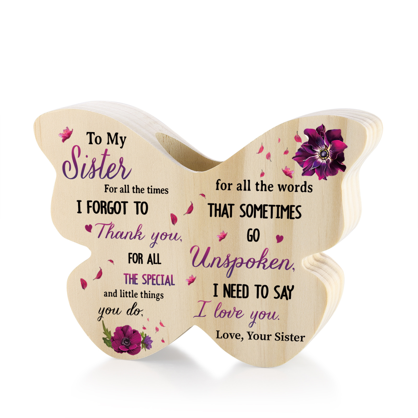 Butterfly-Shaped Memorial Candle Holder with Heartfelt Message Perfect for Commemorating Special Bonds