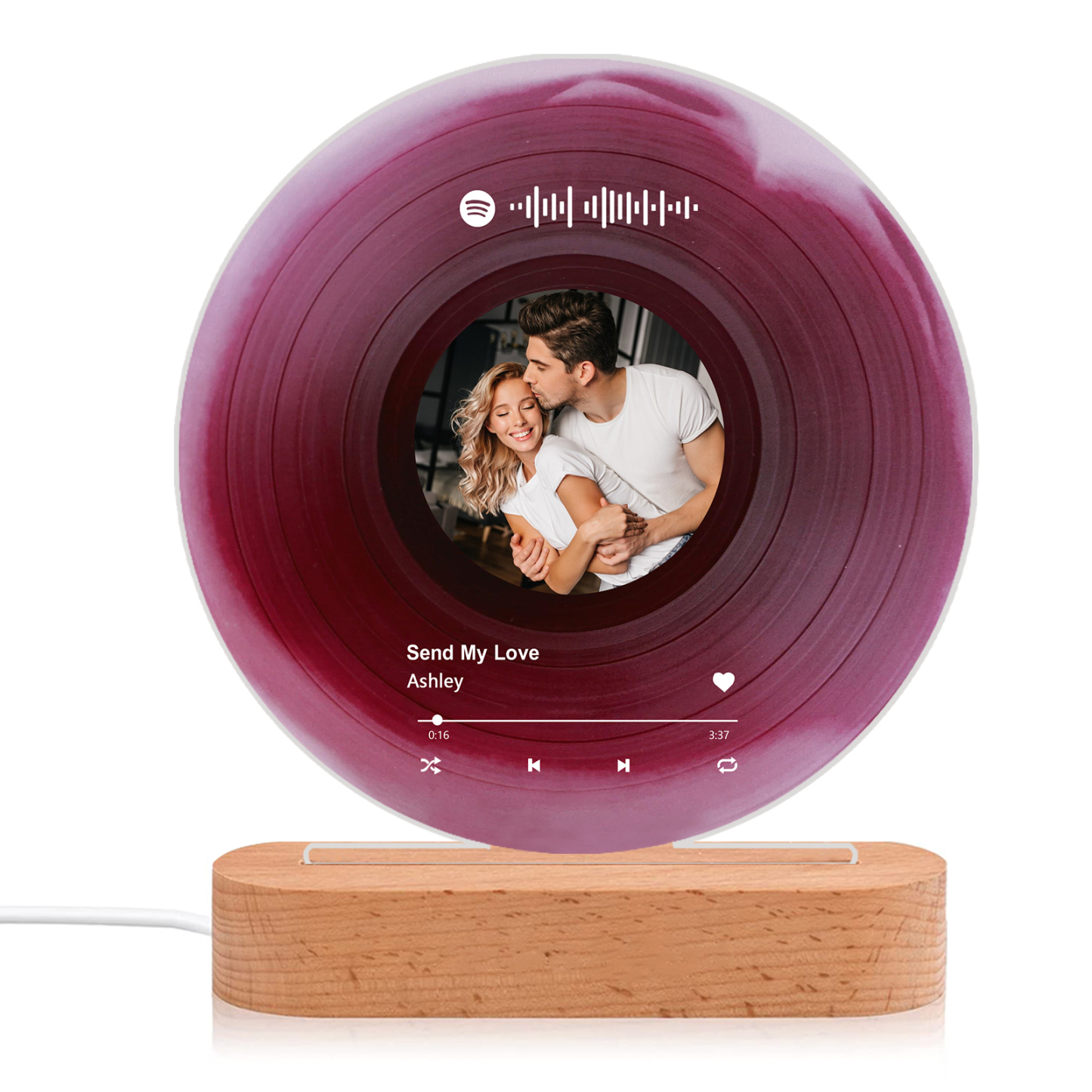 Personalized Photo and Song Light Acrylic Plaque Heartfelt Home Decoration Gift for Couple