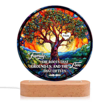 Personalized Tree of Life LED Night Light Family The Roots That Ground Us and the Love That Lifts Us Gift for Grandparents | Lorajewel