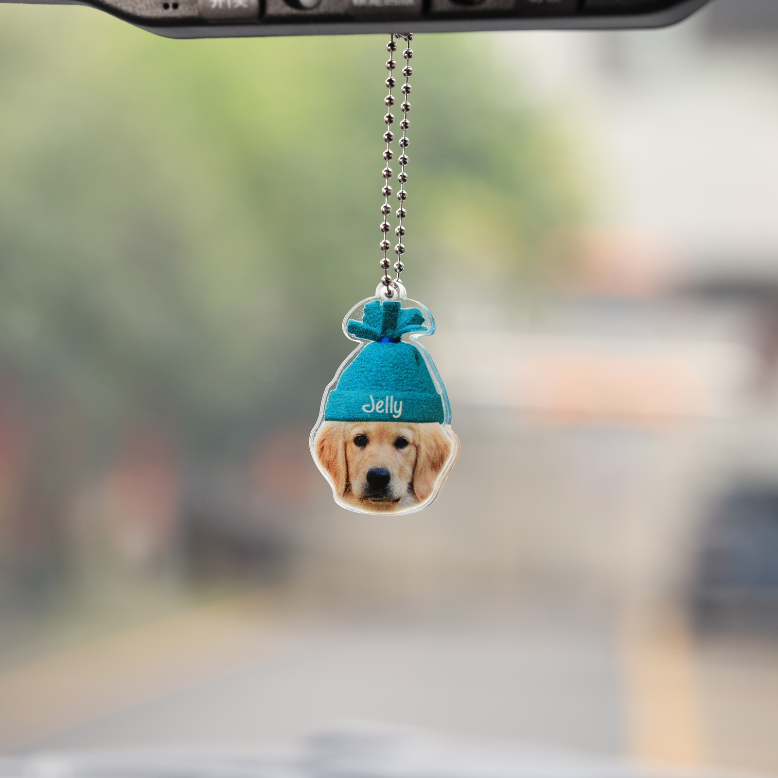 Acrylic Christmas Keyring Custom Photo & Name Hanging Ornaments Personalised Keychain for Family Friends | Jessemade