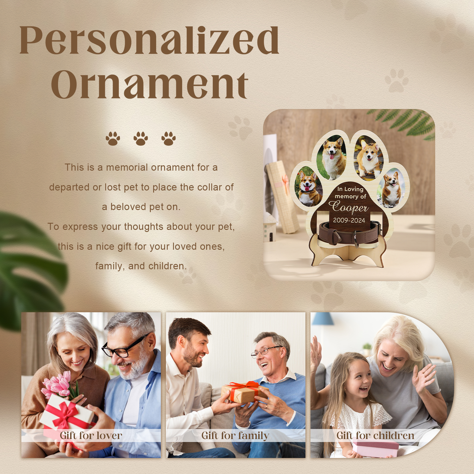 Personalized Pet Memorial Wooden Plaque A Loving Tribute to Cherished Pets